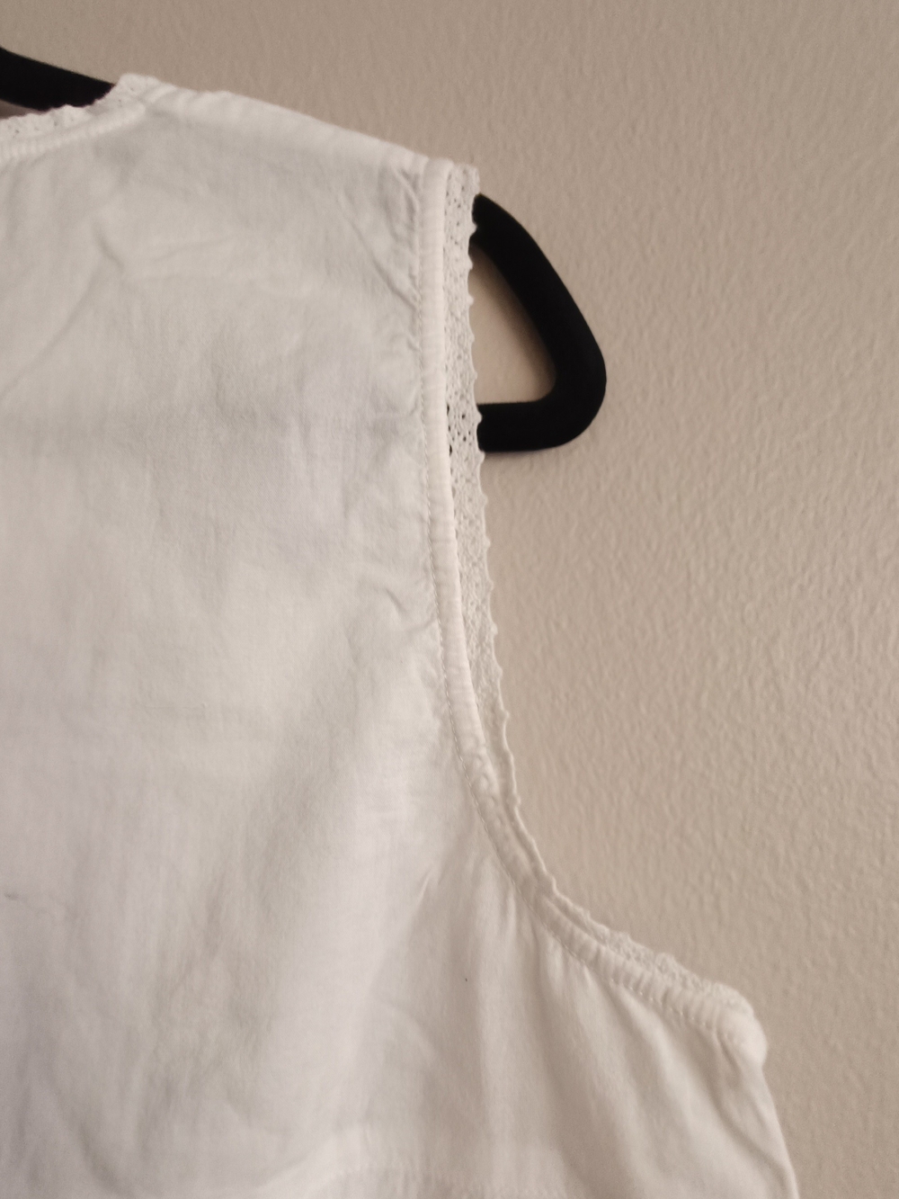 April Cornell Vintage White Cotton Embroidered Maxi Nightgown L Boho Coastal - Picture 10 of 14